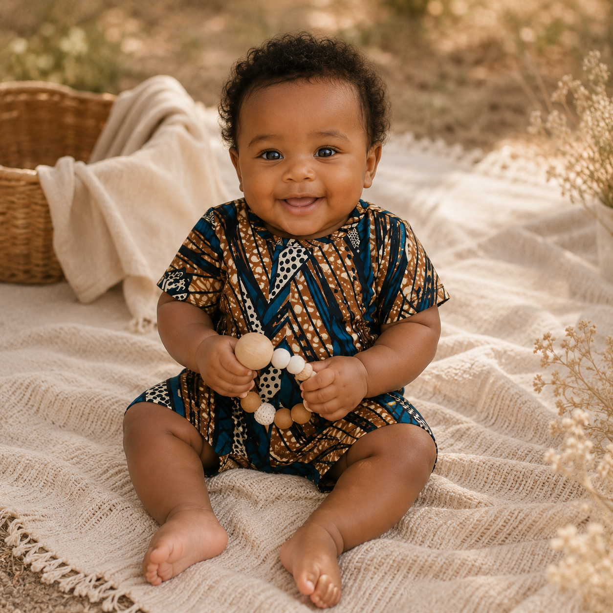 African waxprint Baby Boy Set(449 kr)