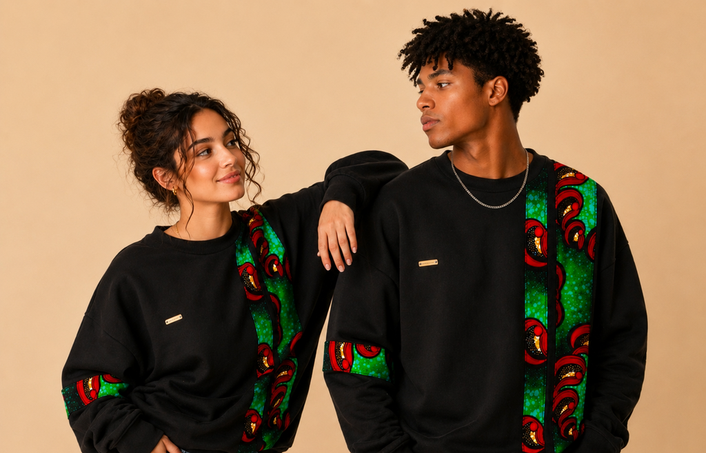 African Waxprint Sweatshirt Size S (895 kr)