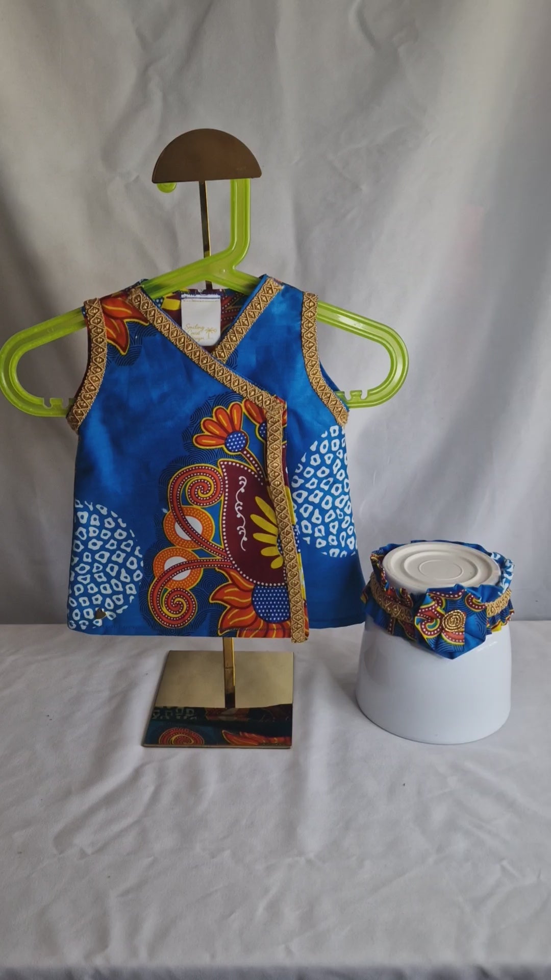 African Wax Print Baby Dress &  Headband Set (429 kr)