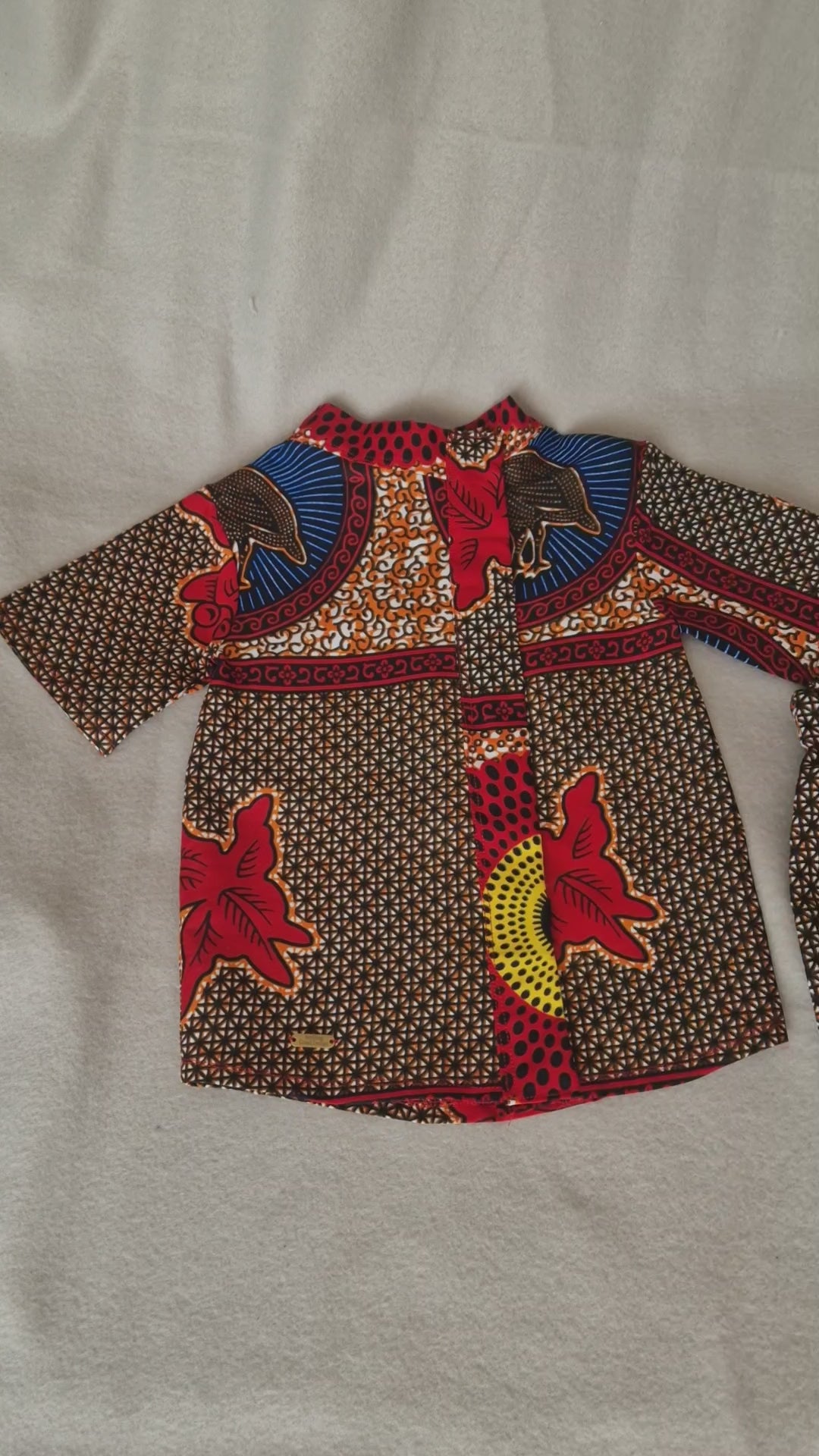 African Wax Print Shirt & Shorts Set – 12–18 Months(549 kr)
