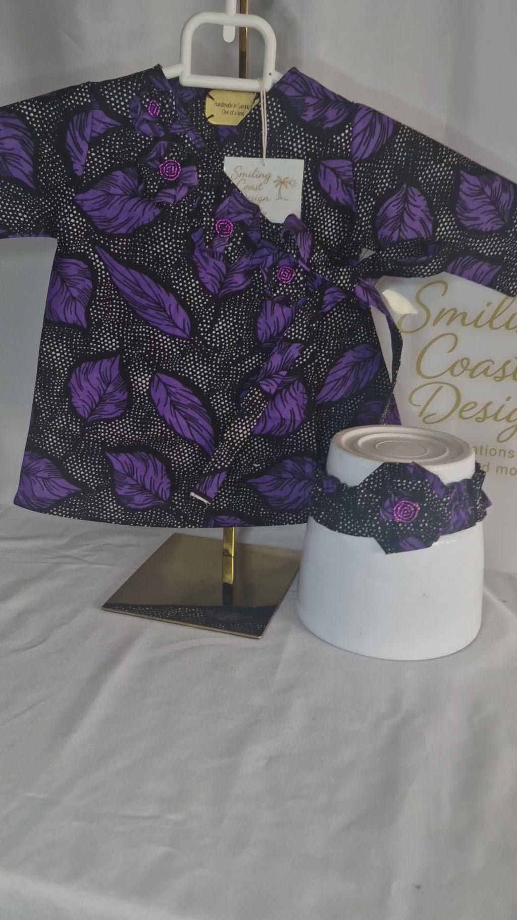 African waxprint Baby Dress & Headband (399 kr)