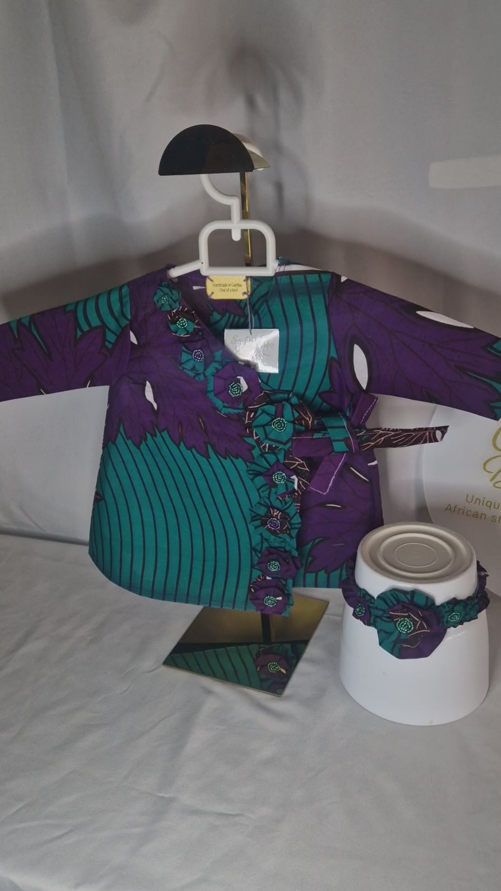 African Waxprint Baby Dress & Headband Set (399 kr)