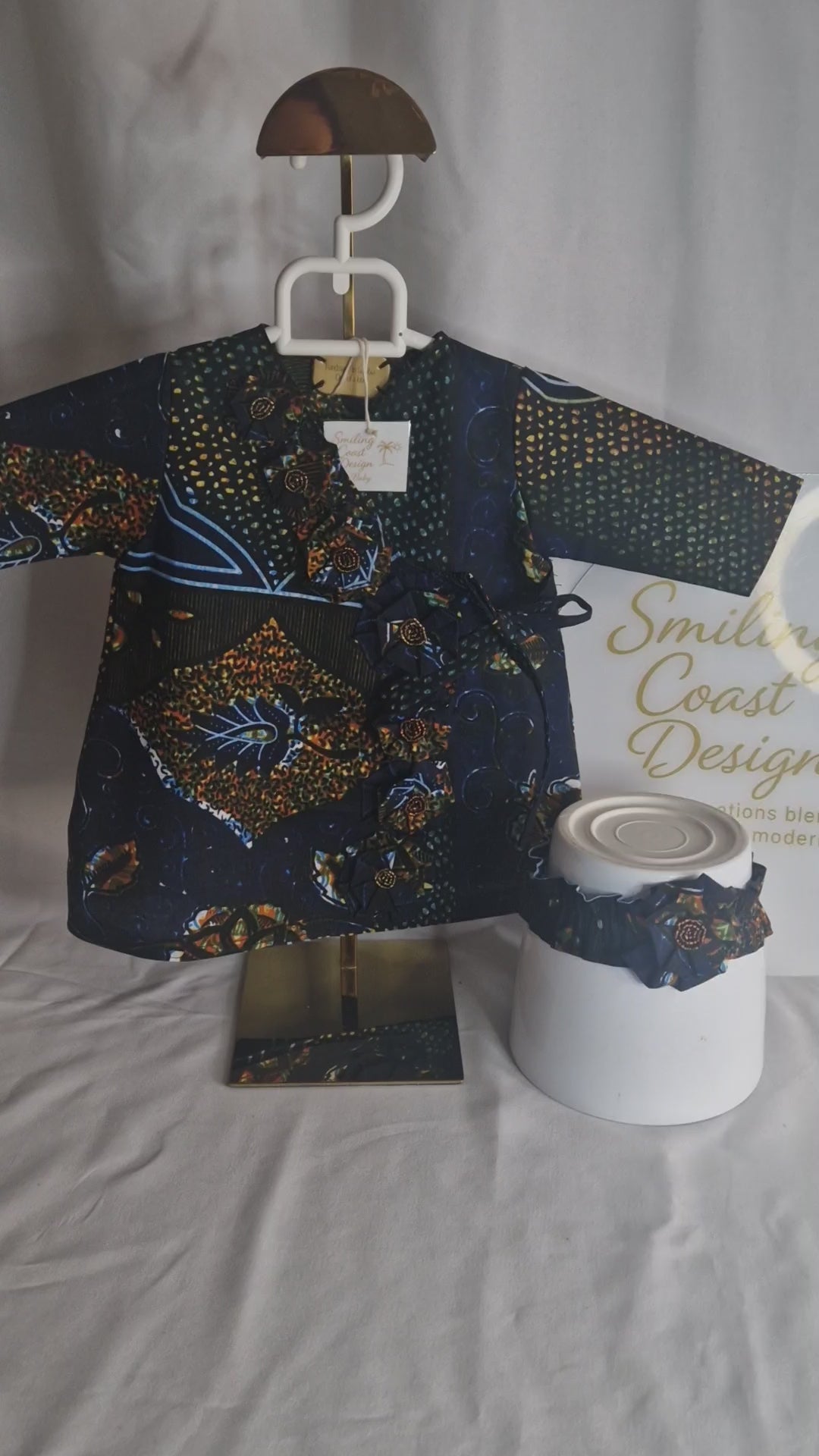African waxprint Baby Dress and Headband  (349 kr)