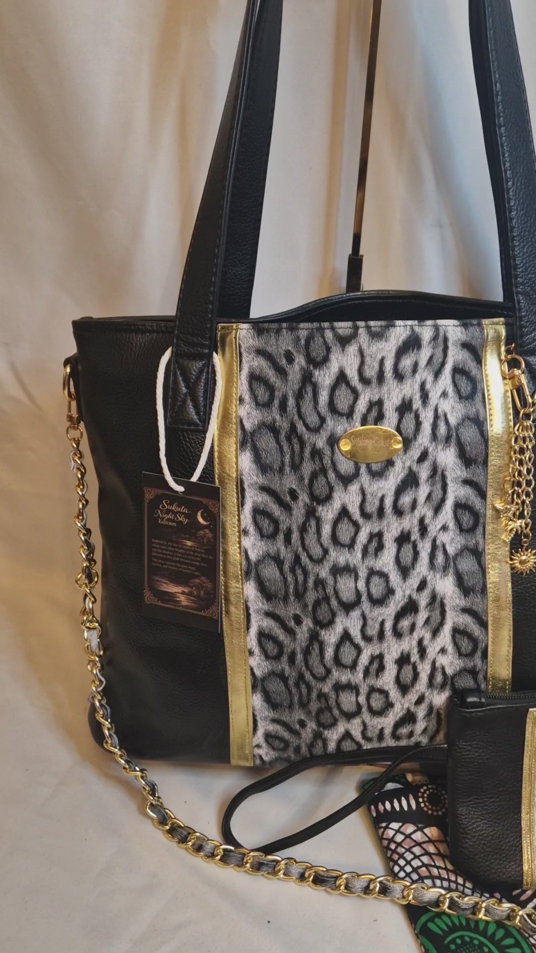 Luxury Animal Print Tote Bag Set with Wallet (995 kr)