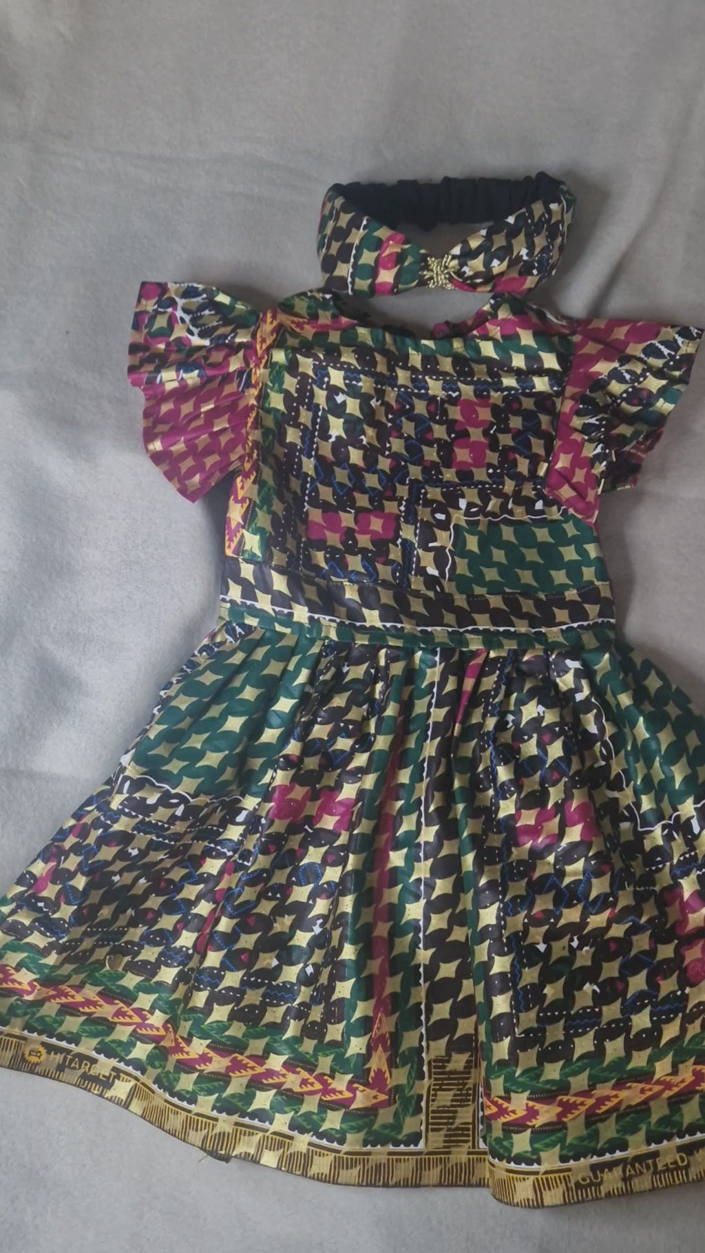 African Wax Print Dress & Matching Headband | 12–18 Months(499 kr)