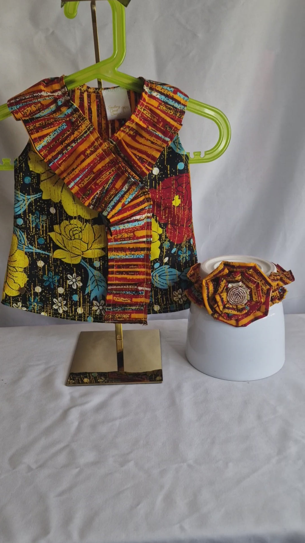 African Wax Print Baby Dress & Headband Set (429 kr)