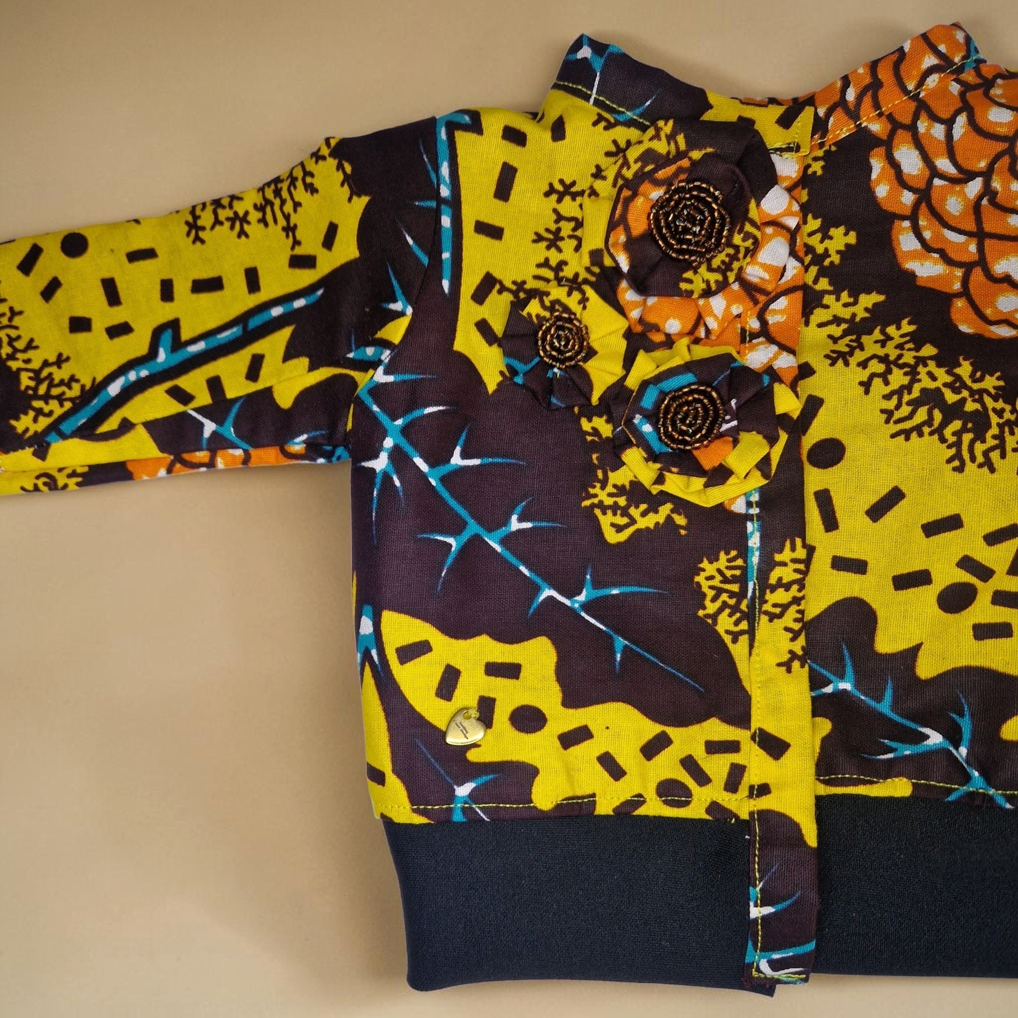 African Waxprint Baby Jacket & Headband Set Size 62 (499kr)