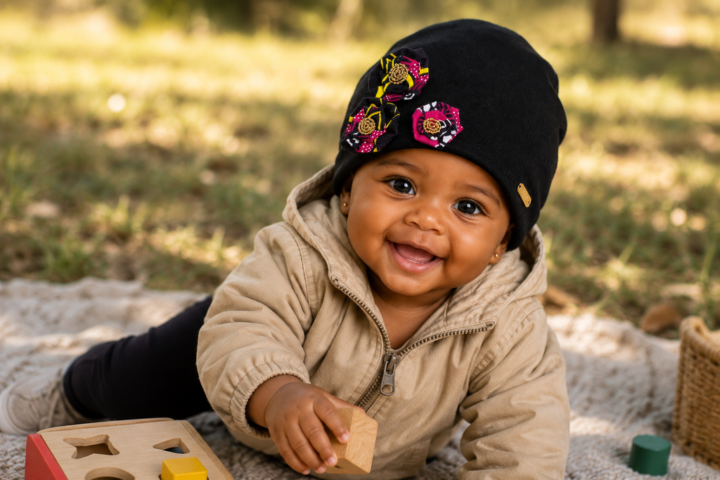 African waxprint Baby spring hat (199 kr)