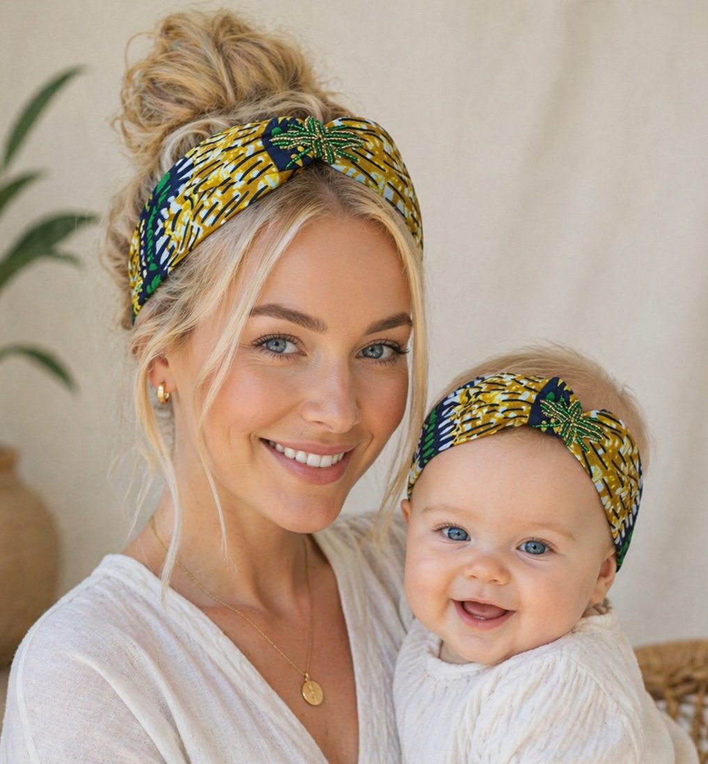 Mommy & Baby- African Waxprint Headband Set(329 kr)