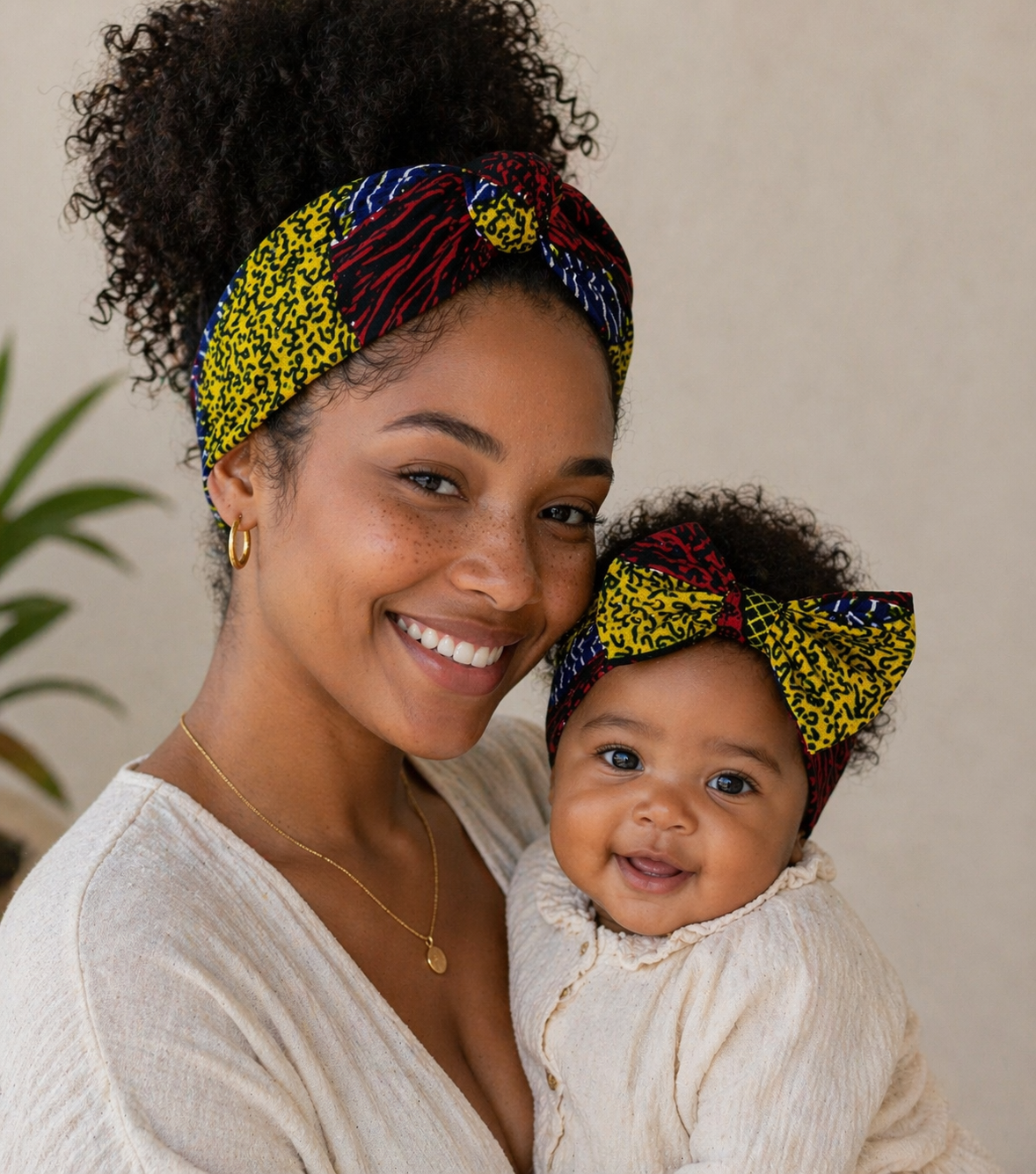 Mommy & Baby African Wax Print Headband Set (319 kr)