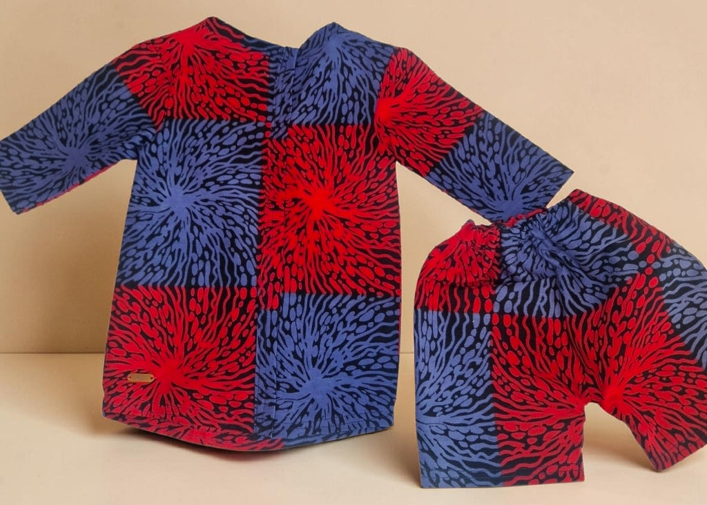 African waxprint Baby Boy Set (449kr)