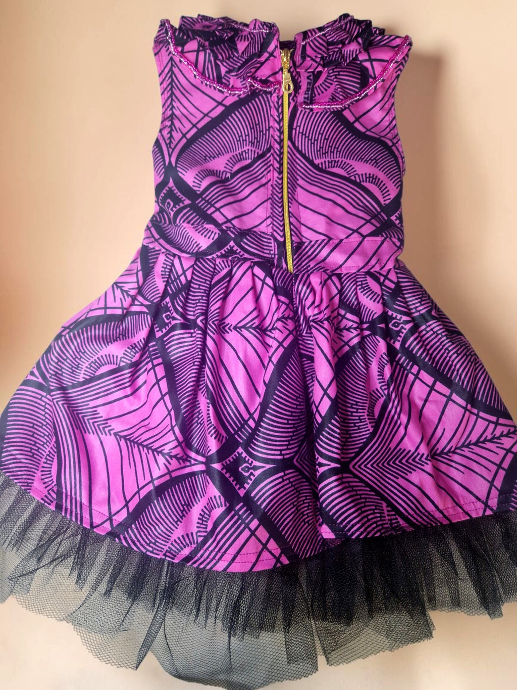Hot Pink African Print Baby Dress with Matching Headband | 12–18 Months(549 kr)