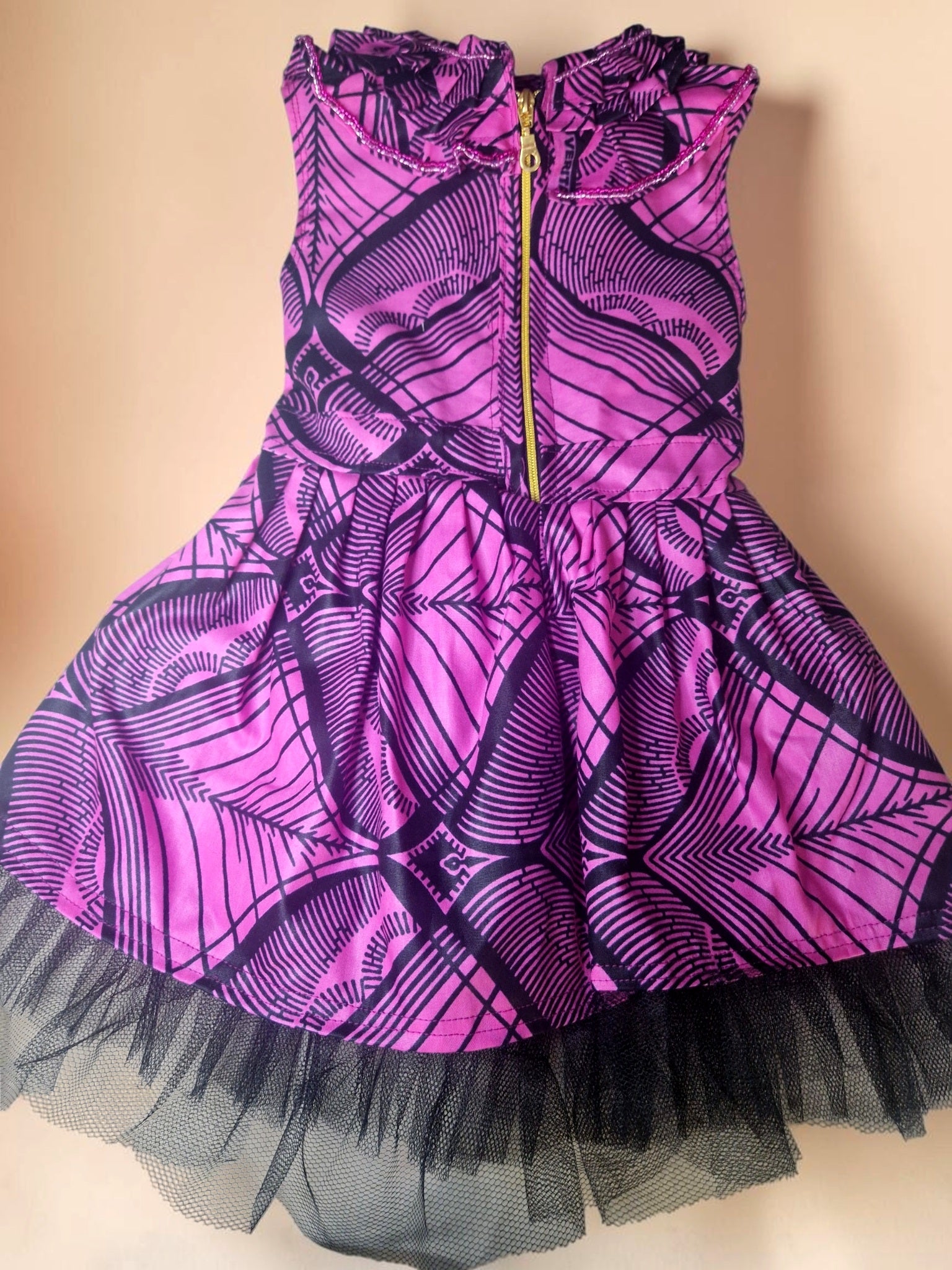 Hot Pink African Print Baby Dress with Matching Headband | 12–18 Months(549 kr)