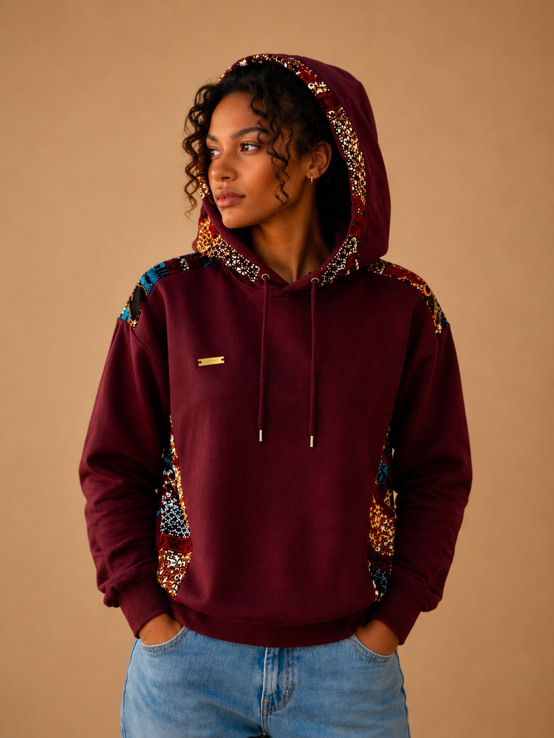 African Waxprint Hoodie Size S (895 kr)