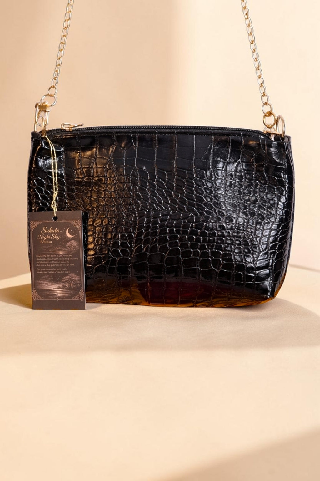 African waxprint & Croco Crossbody Bag (695kr)