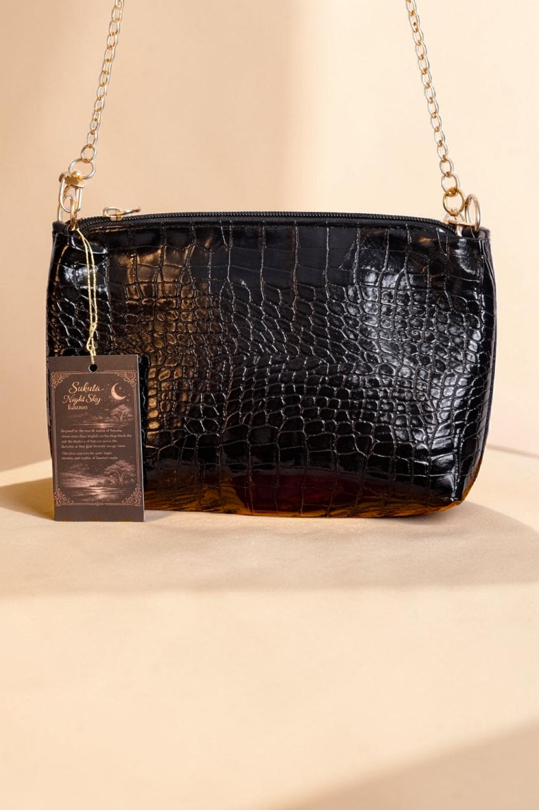 African waxprint & Croco Crossbody Bag (695kr)