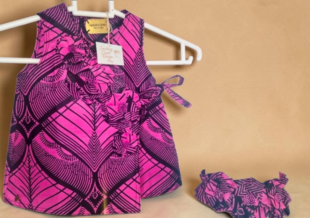African waxprint Baby Dress & Headband (399kr)