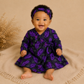 African waxprint Baby Dress & Headband (399 kr)