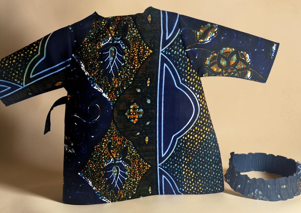 African waxprint Baby Dress and Headband  (349 kr)
