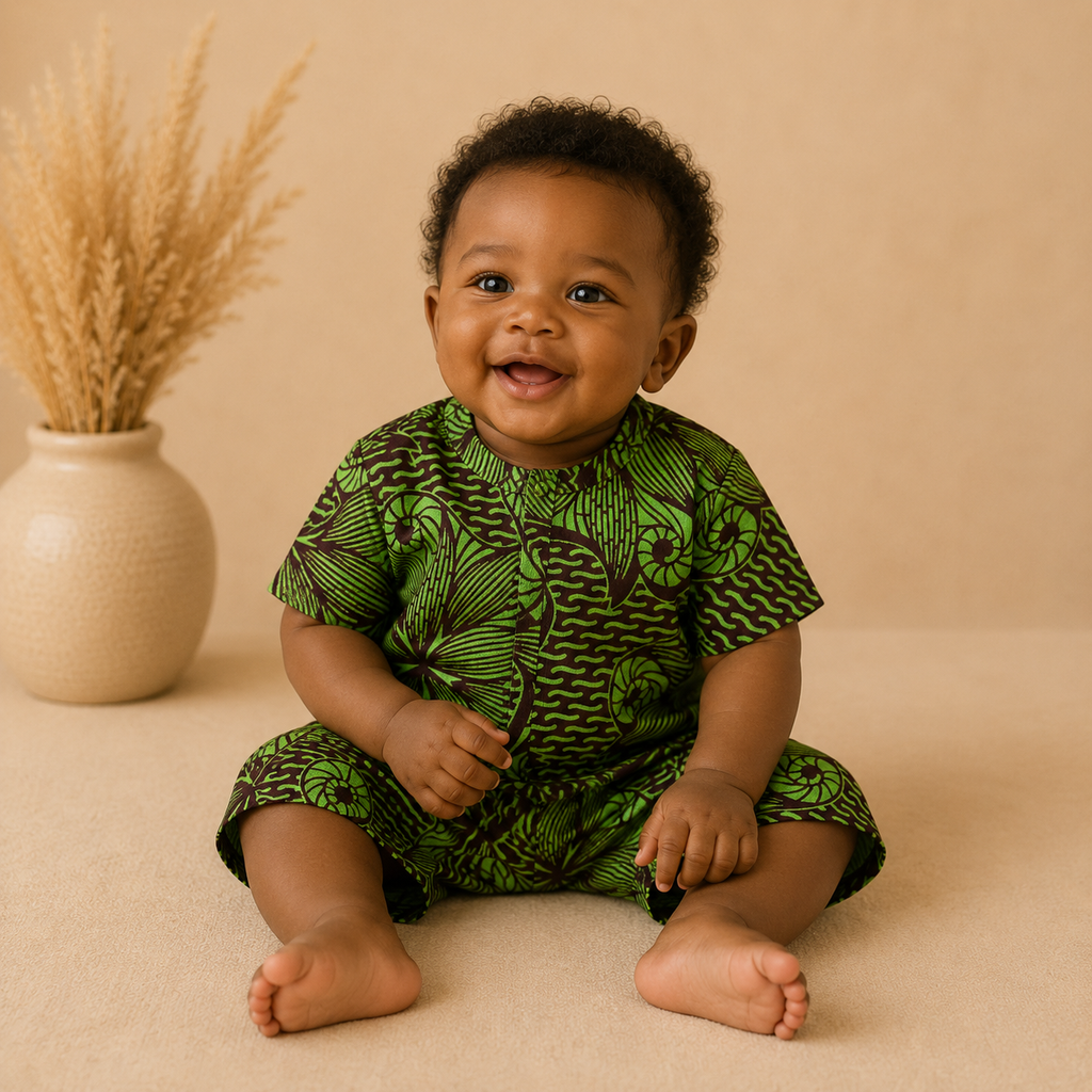 African Waxprint Baby Boy set (449 kr)