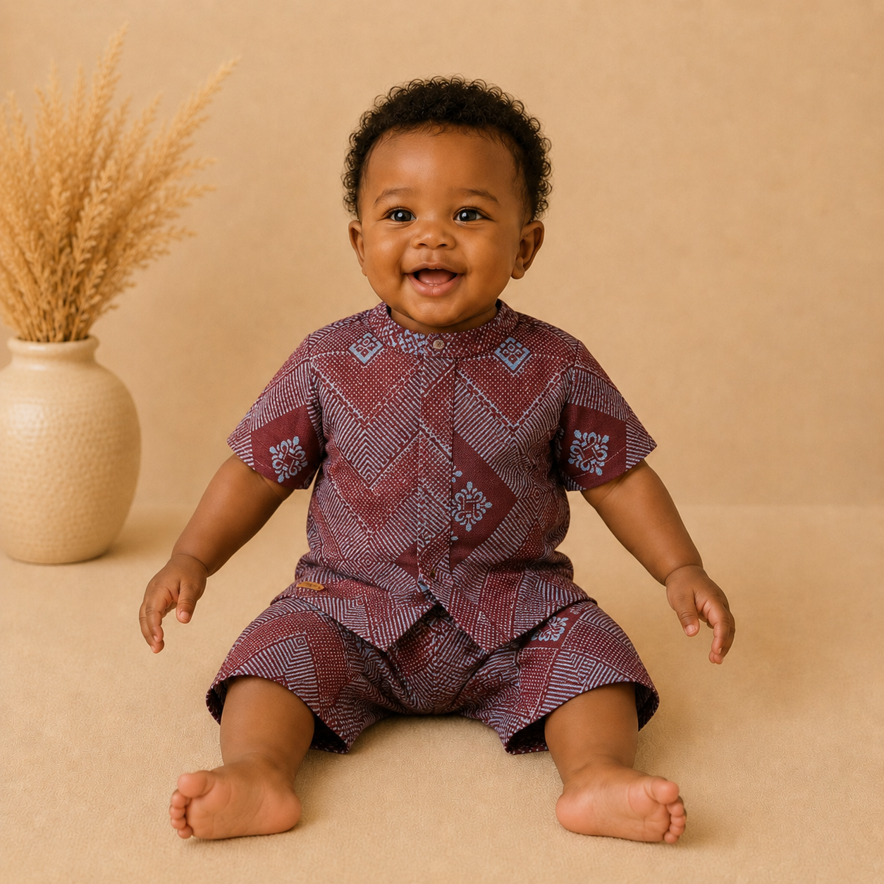 African waxprint Baby Boy Set(449 kr)
