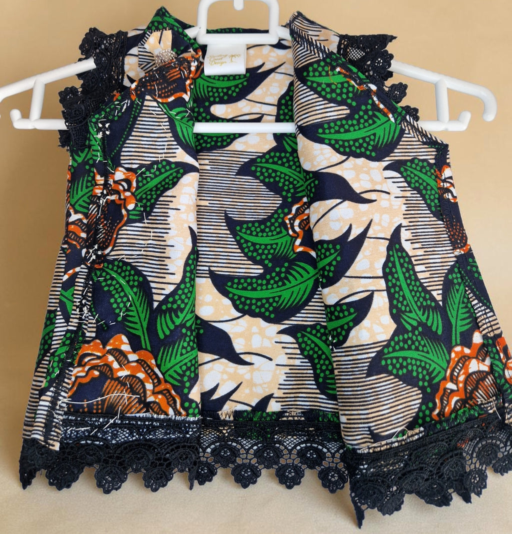 African waxprint Baby Dress & Headband(449kr)