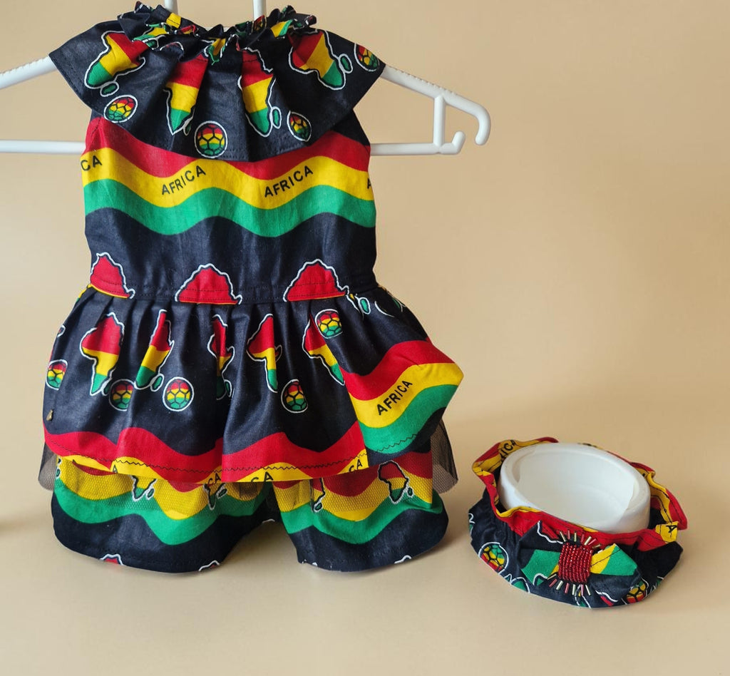 African Heritage Baby Dress & Headband Set /9–12 Months (499 kr)