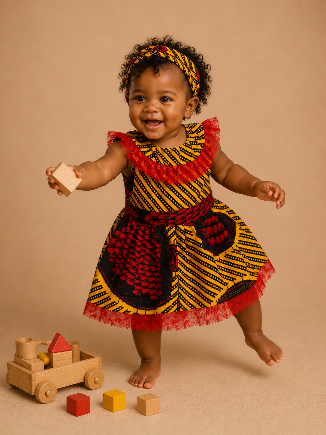 African waxprint baby dress/ Size 12-18 Months(499 kr)