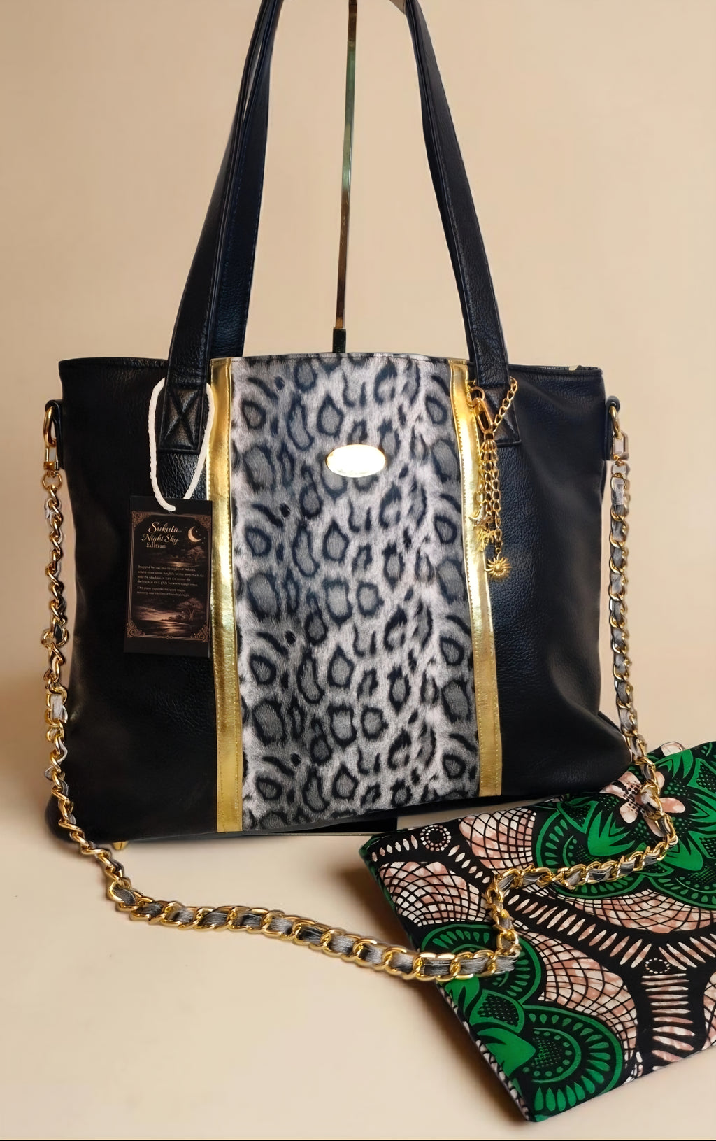 Luxury Animal Print Tote Bag Set with Wallet (995 kr)