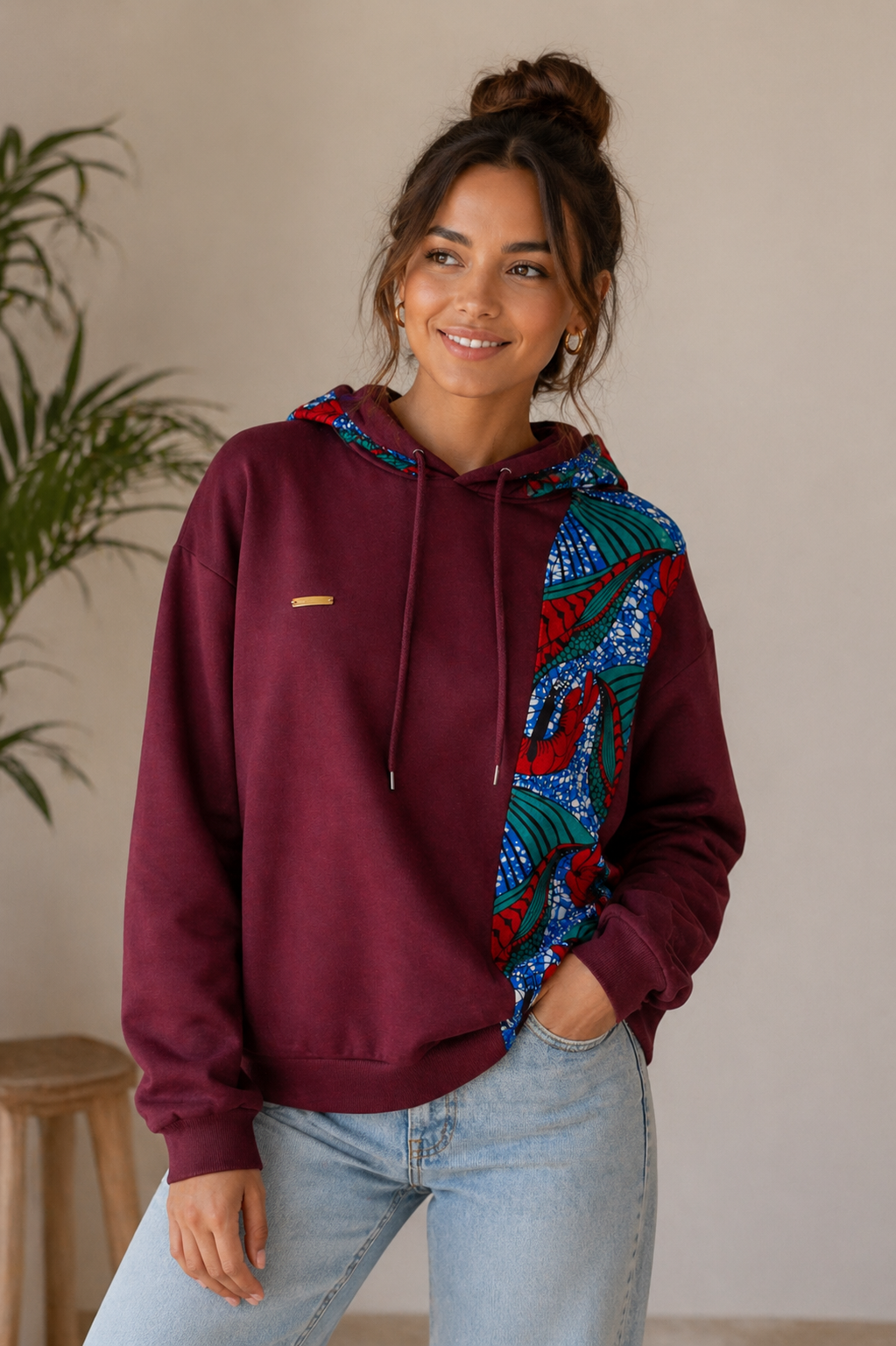 African Waxprint Hoodie Size M (895 kr)