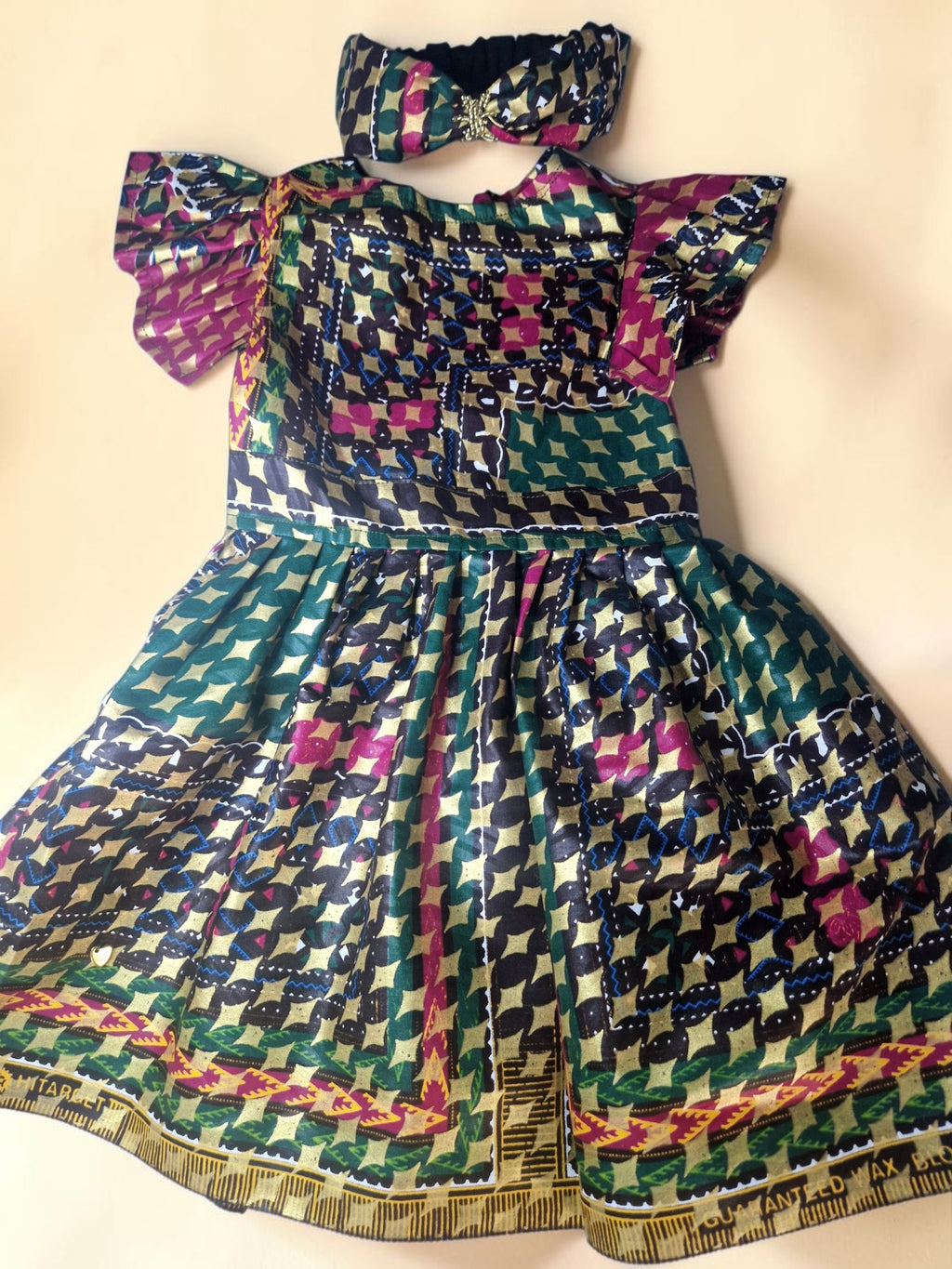 African Wax Print Dress & Matching Headband | 12–18 Months(499 kr)