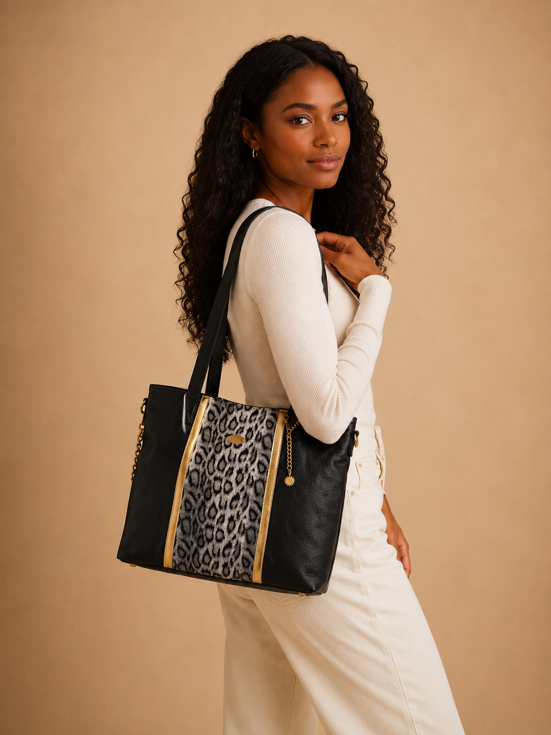 Luxury Animal Print Tote Bag Set with Wallet (995 kr)