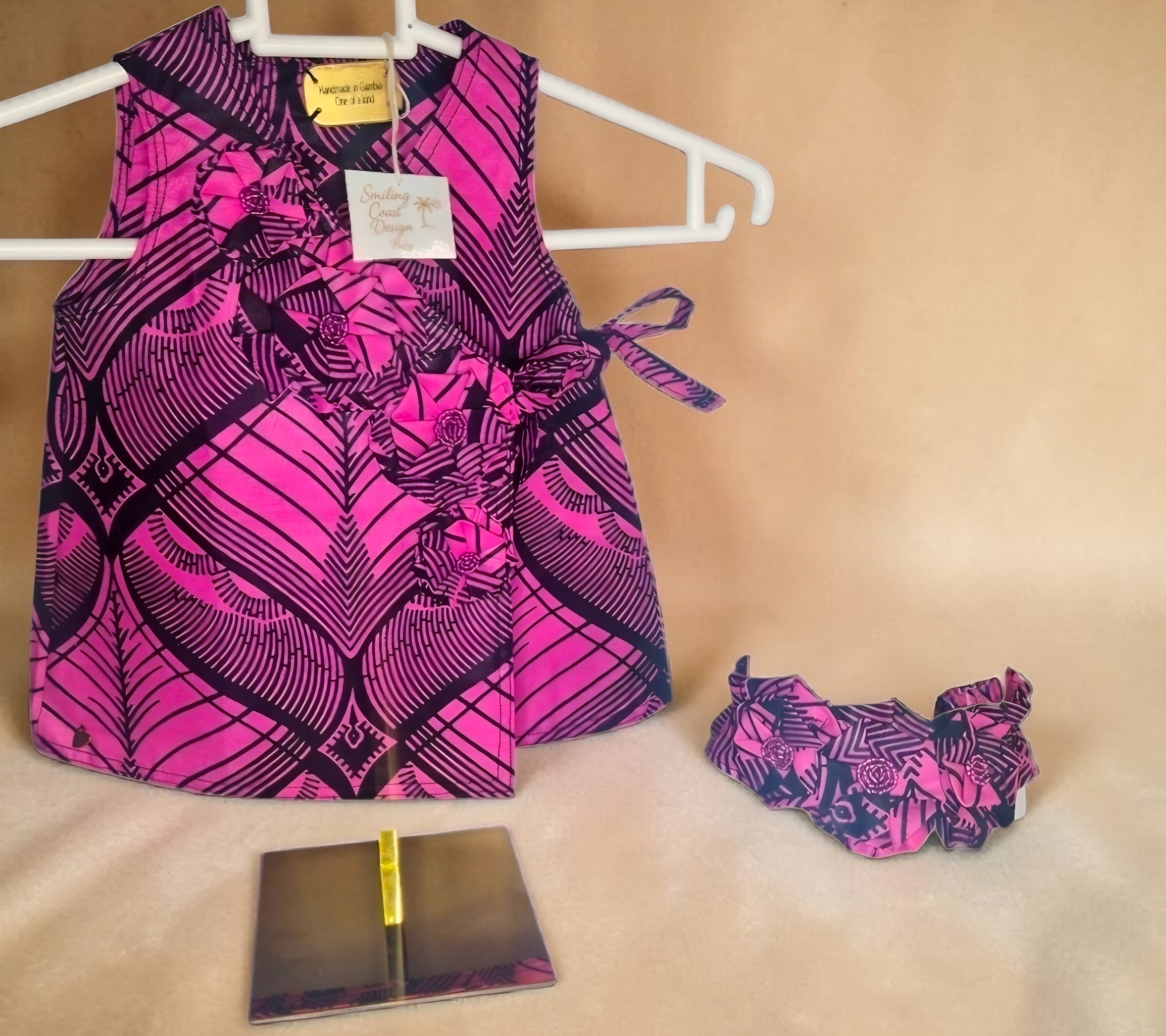 African waxprint Baby Dress & Headband (399kr)