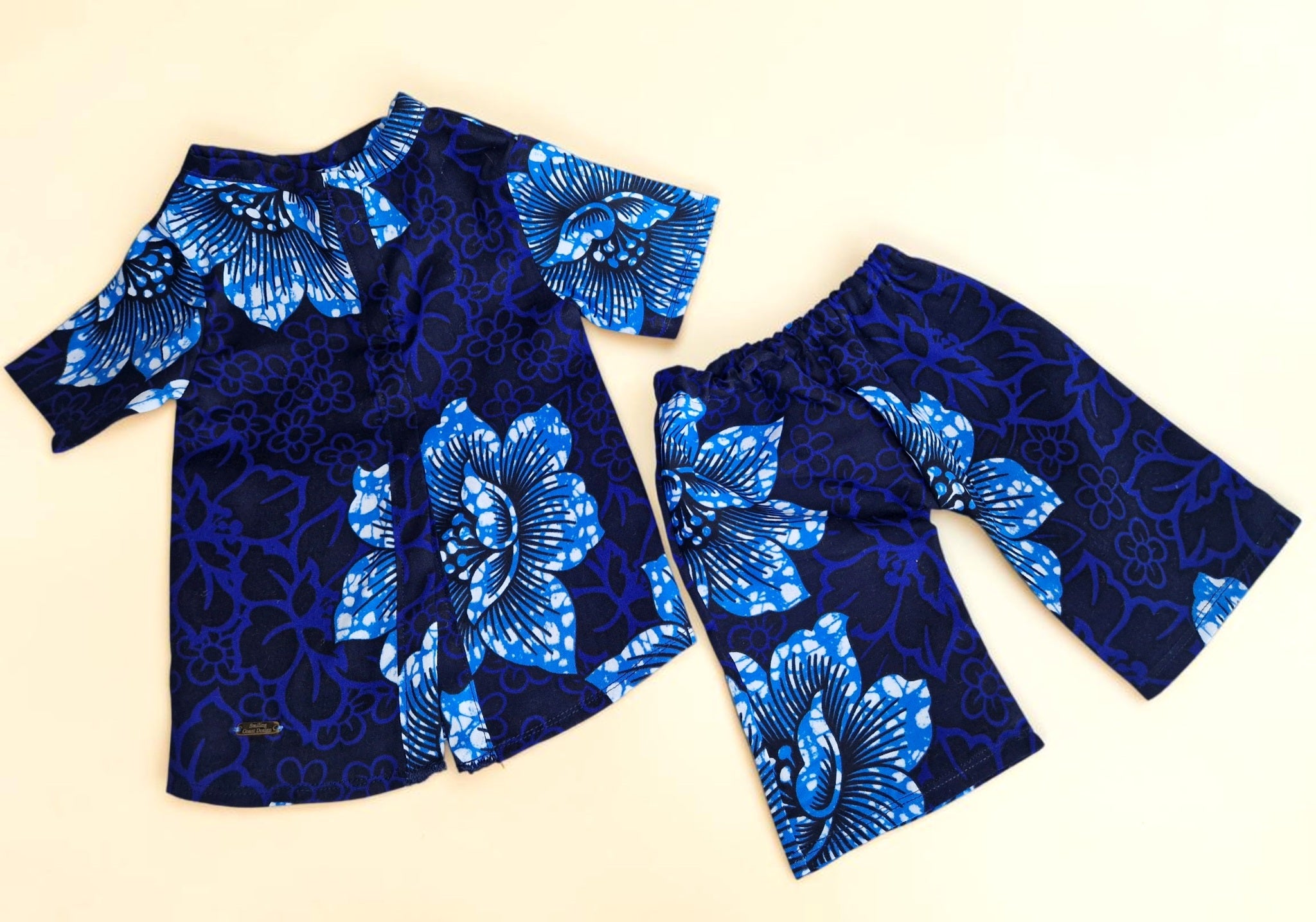 African Wax Print Baby Boy Set | Shirt & Shorts | Size 2–6 Months(449 kr)