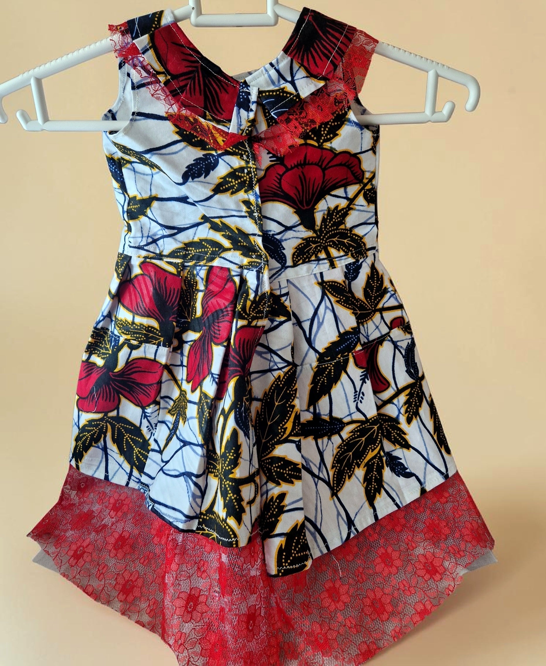 African Wax Print Baby Dress & Headband Set – 9–12 Months(449 kr)