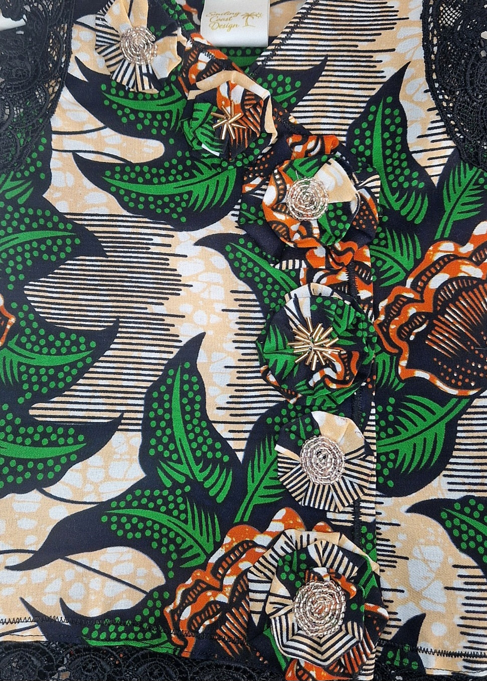 African waxprint Baby Dress & Headband(449kr)