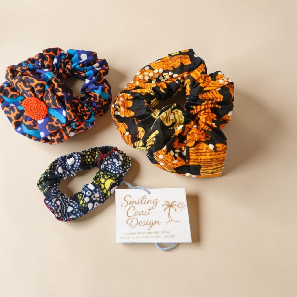 African Waxprint Scrunchie Set (3-Pack)  (199kr)