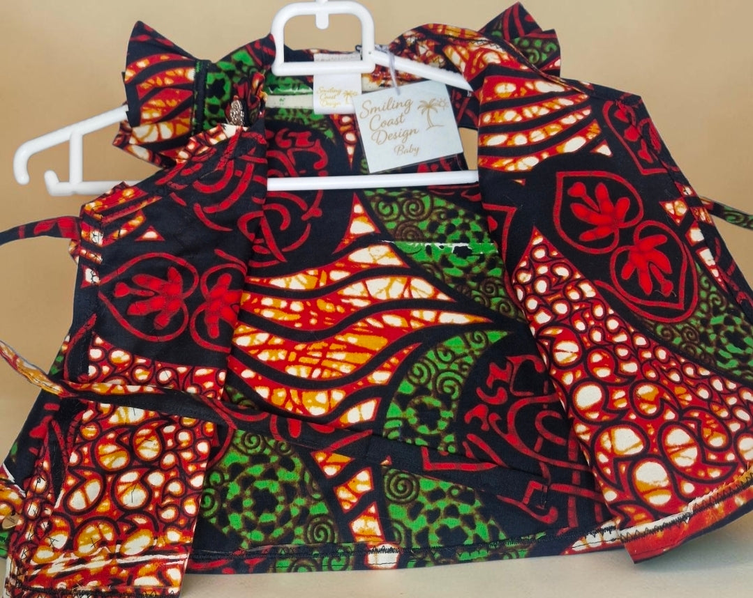 African waxprint Baby dress & Headband Set (399 kr)