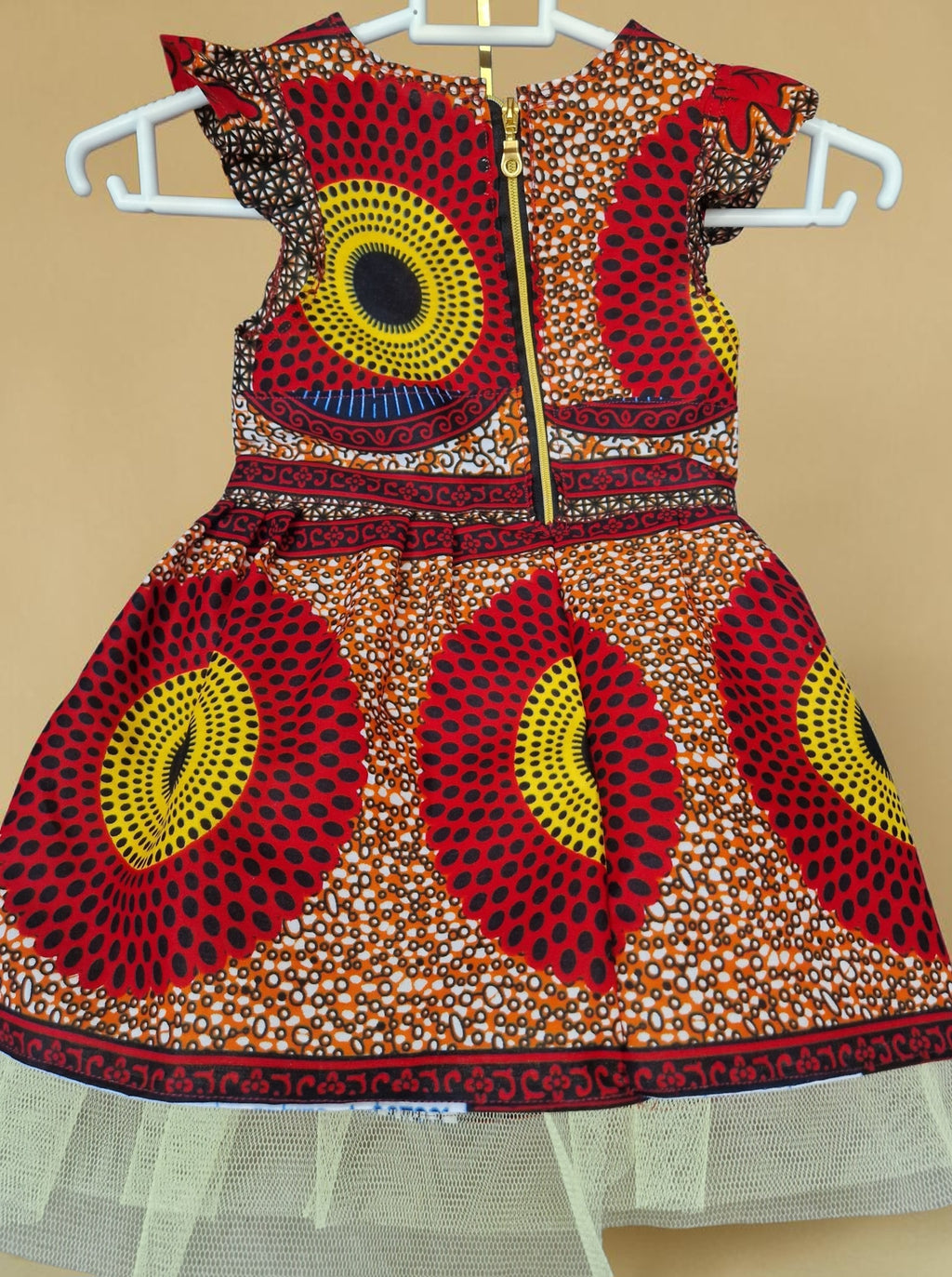 African Wax Print Toddler Dress with Matching Headband – 12–18 Months(549 kr)