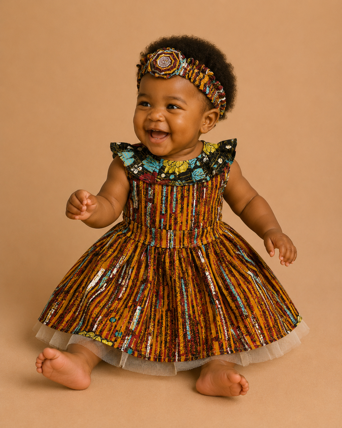 African Baby Dress with Matching Headband | 12–18 Months(549 kr)