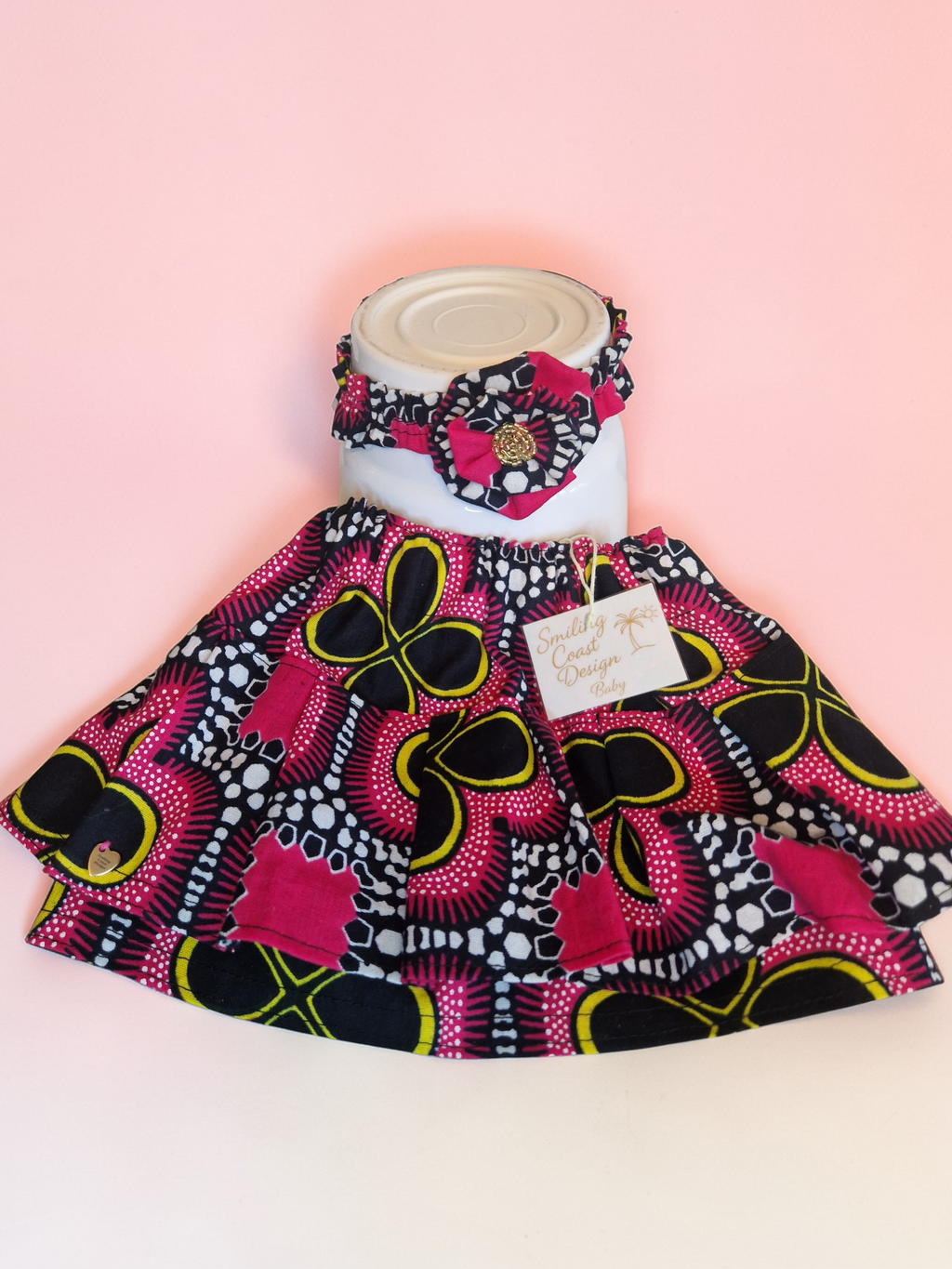 Blossom Pink – Baby Skirt & Headband Set (3–6 Months)(349 kr)