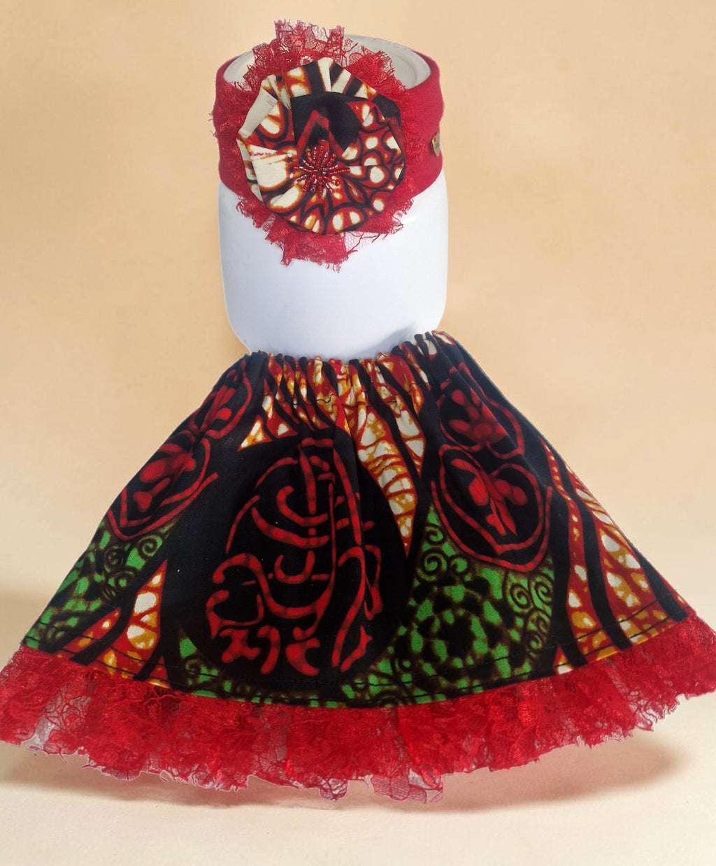 African waxprint Baby skirt & Headband set(349kr)