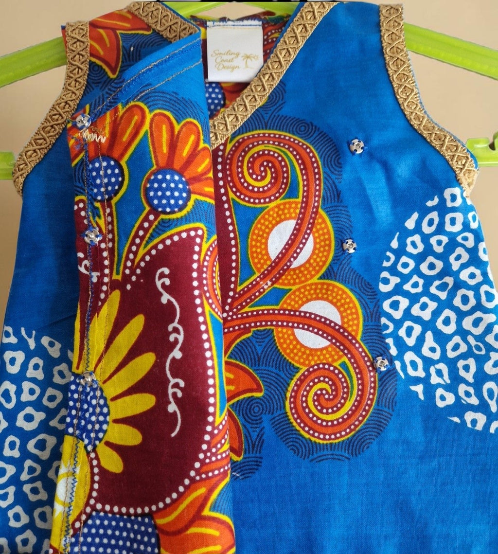 African Wax Print Baby Dress &  Headband Set (429 kr)