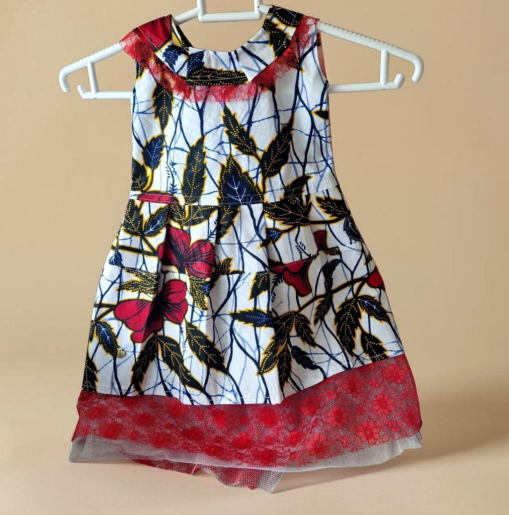 African Wax Print Baby Dress & Headband Set – 9–12 Months(449 kr)