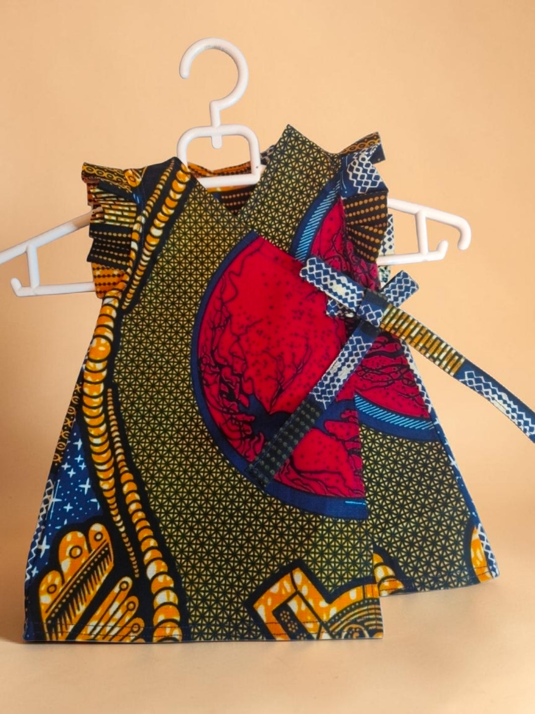 African Wax Print Baby Dress and Headwrap Set (349 kr)