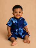 African Wax Print Baby Boy Set | Shirt & Shorts | Size 2–6 Months(449 kr)
