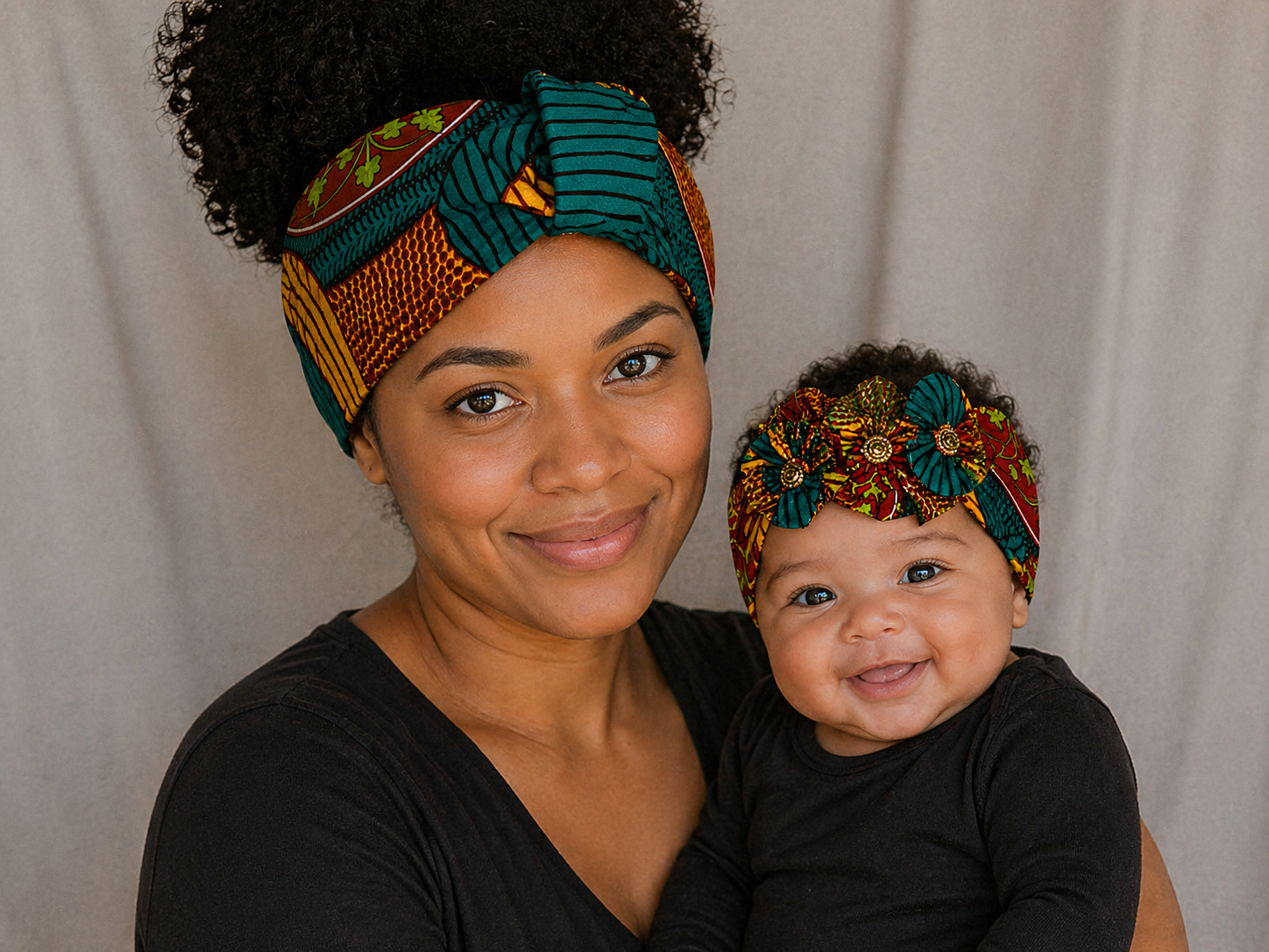 Mommy & Baby -African Waxprint Headband Set (329 kr)