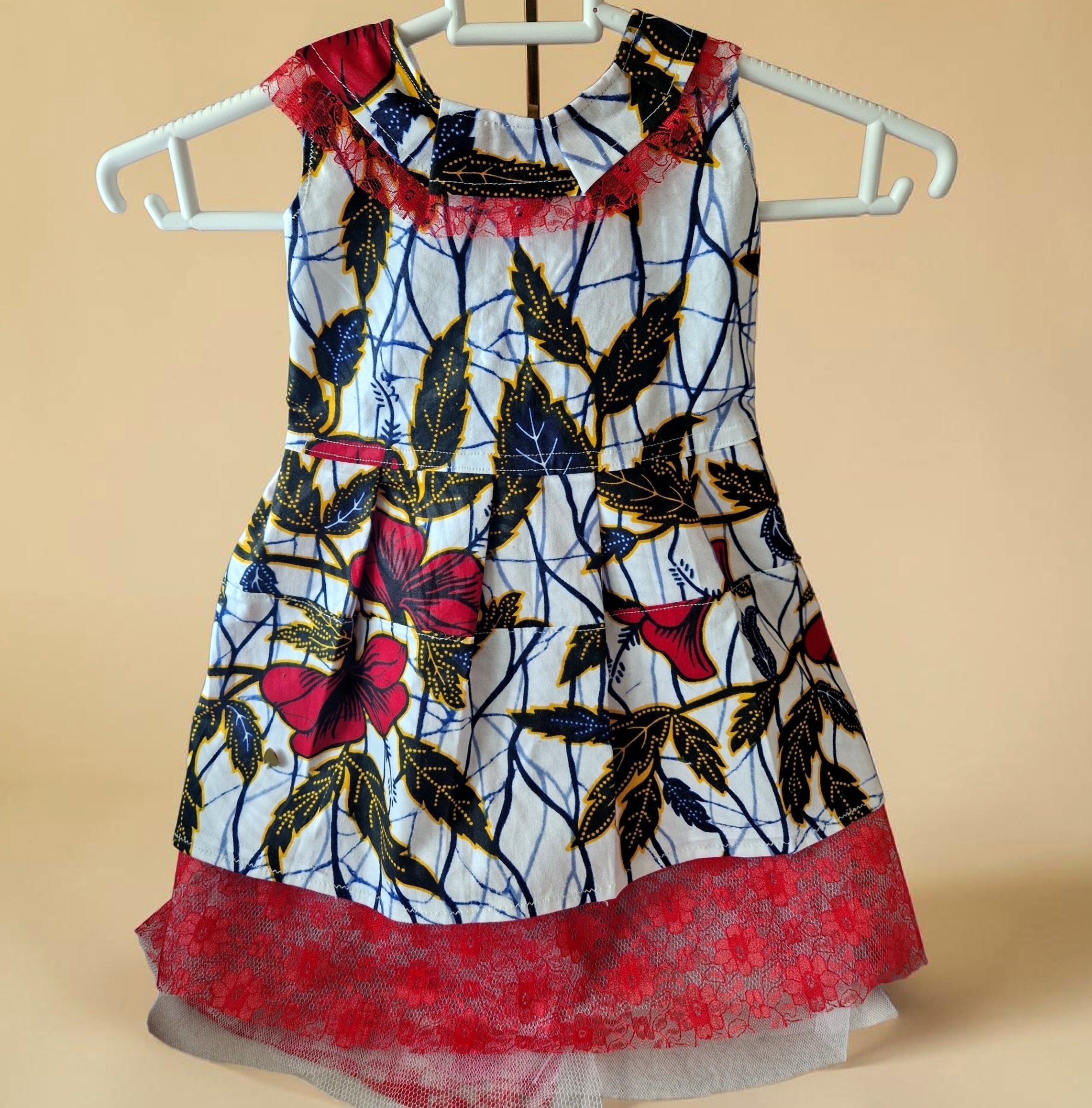 African Wax Print Baby Dress & Headband Set – 9–12 Months(449 kr)