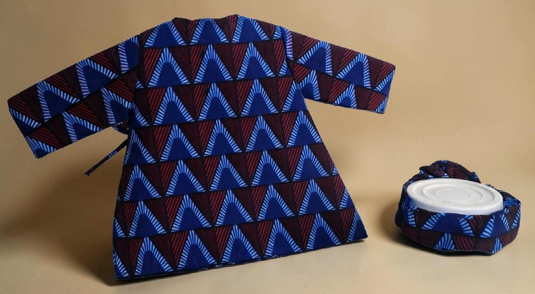 African waxprint Pearl Baby Dress & Headband Set(399 kr)