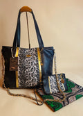 Luxury Animal Print Tote Bag Set with Wallet (995 kr)
